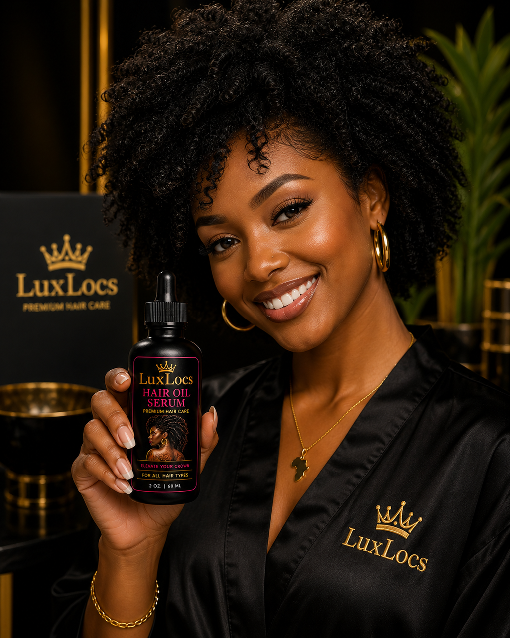 LuxLocs Premium Hair Oil Serum (2oz / 60ml)